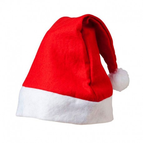 8 gorros de Navidad premium con terciopelo rojo y borde de felpa sombreros de Navidad a granel con ala gris,